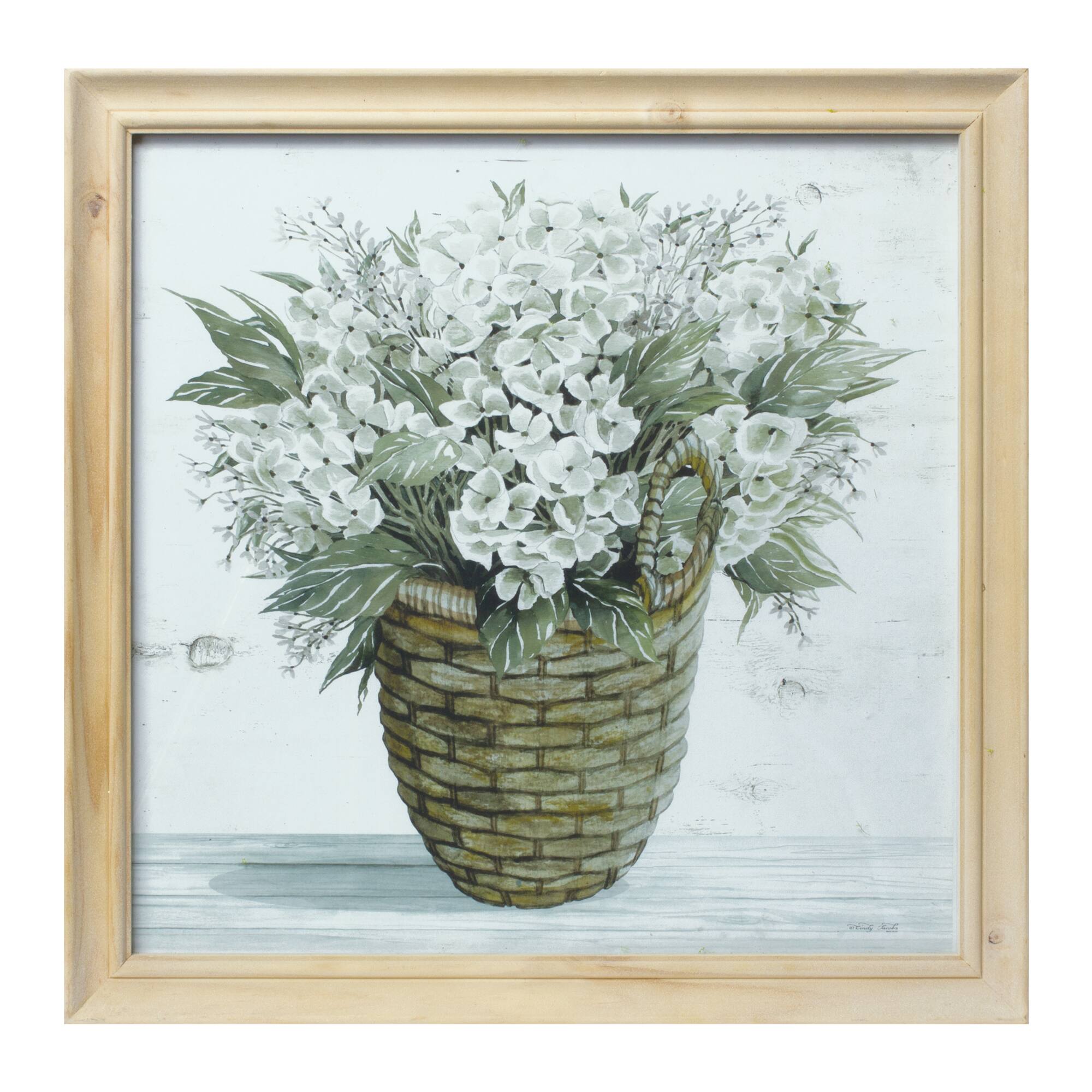 17" Framed Floral Print Set